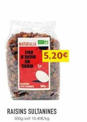 Raisins sultanines