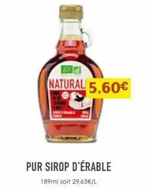 Naturalia Pur sirop d'érable offre