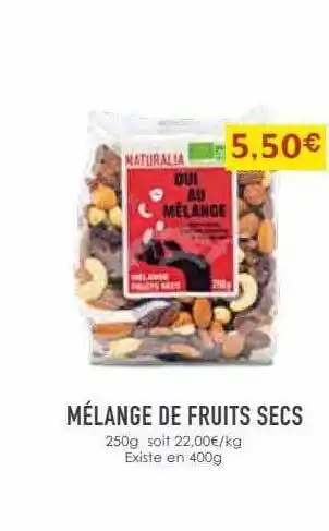 Naturalia Mélange de fruits secs offre