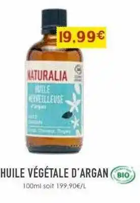 Naturalia Huile végétale d'argan offre