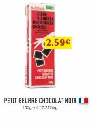Naturalia Petit beurre chocolat noir offre