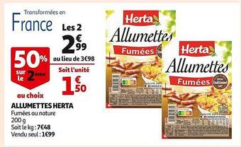 Auchan Allumettes herta offre