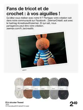 Zeeman Fil à tricoter tweed offre