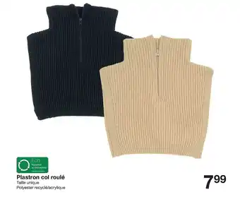 Plastron col roulé