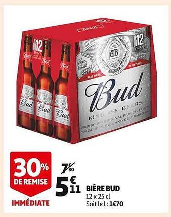 Auchan Bière bud offre