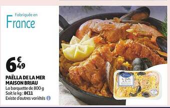 Auchan Paëlla de la mer maison briau offre