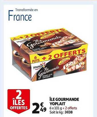 Auchan Île gourmande yoplait offre