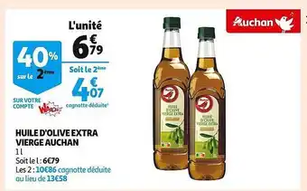 Auchan Huile d'olive extra vierge auchan offre