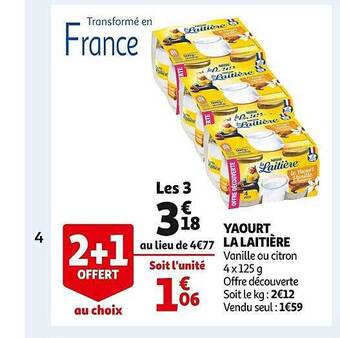 Auchan Yaourt la laitière offre
