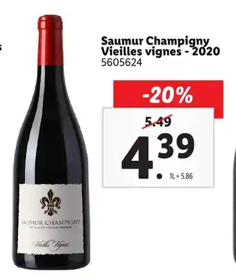 Lidl Saumur champigny vieilles vignes - 2020 offre