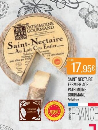 Match Saint Nectaire Fermier Aop Patrimoine Gourmand offre