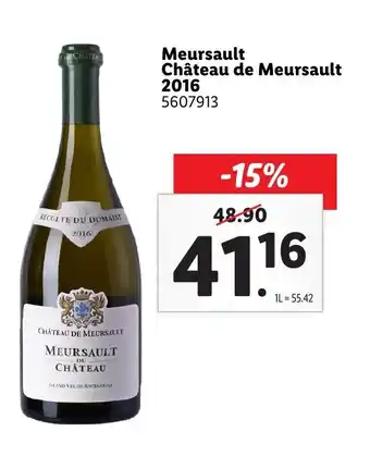 Lidl Meursault château de meursault 2016 offre