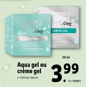 Lidl Aqua gel ou crème gel offre