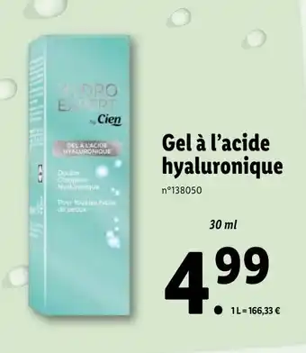 Lidl Gel à l'acide hyaluronique offre