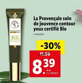 Lidl La provençale soin de jouvence contour offre