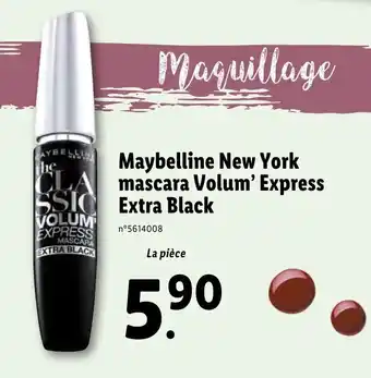 Lidl Maybelline new york offre