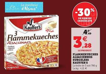 Super U Flammekueches alsaciennes surgelées kauffer's offre