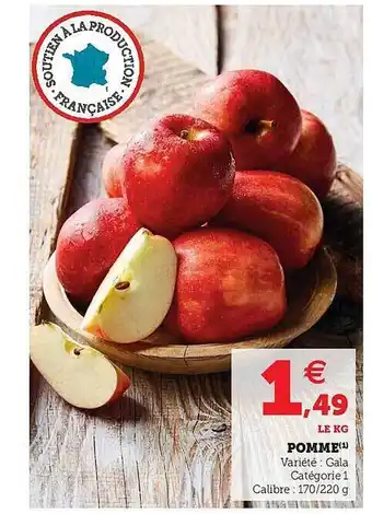 Super U Pomme gala offre