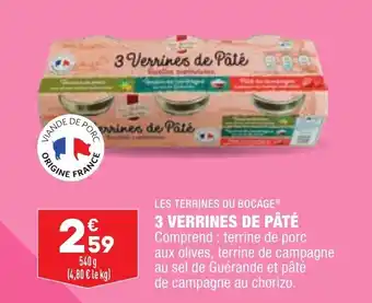 ALDI 3 Verrines de Pâté offre