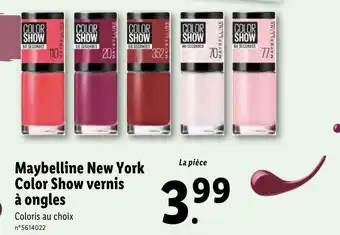 Lidl Maybelline new york color show vernis offre