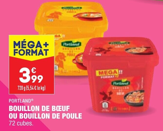 Promo Portland Bouillon de Bœuf Ou Bouillon de Poule chez ALDI