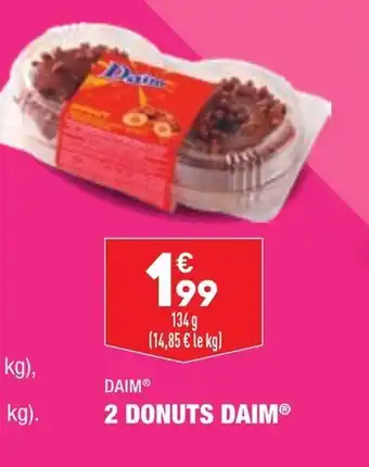 ALDI 2 Donuts Daim offre