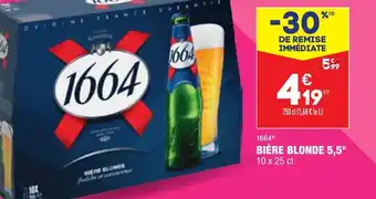 ALDI 1664 Bière Blonde 5.5 offre