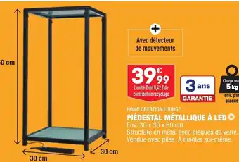 ALDI Piédestal Métallique à LED offre