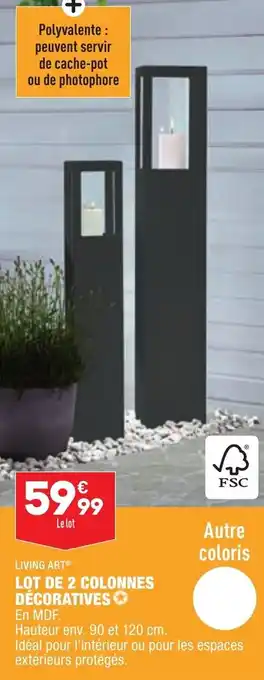 ALDI Lot de 2 Colonnes Décoratives offre