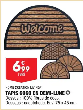 ALDI Tapis Coco en Demi-Lune offre