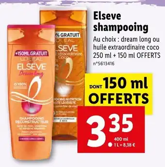 Lidl Elseve shampooing offre
