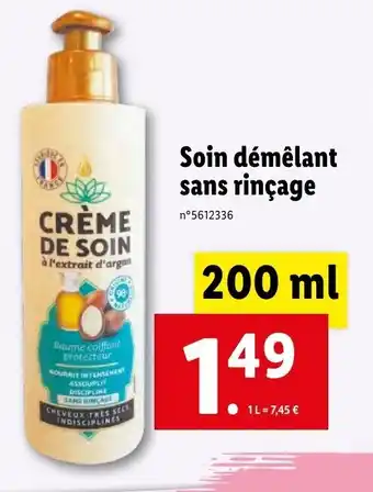 Lidl Soin démêlant sans rinçage offre