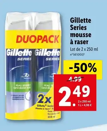 Lidl Gillettes series mousse à raser offre