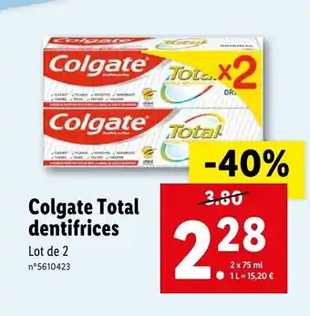 Colgate total dentifrices