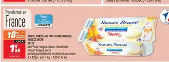 Netto Yaourt Brassé Aux Fruits Mixés Mangue Abricot Pêche offre