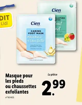 Lidl Masque pour les pieds ou chaussettes exfoliantes offre
