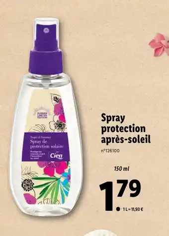 Lidl Spray protection après-soleil offre