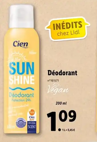 Lidl Déodorant offre