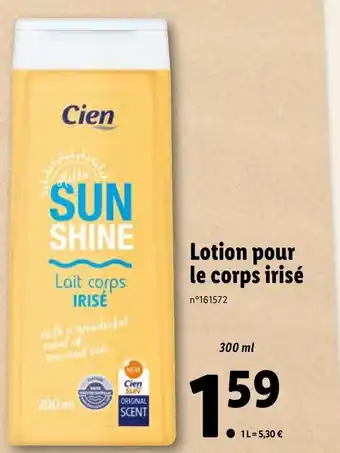 Lidl Lotion pour le corps irisé offre