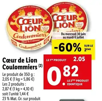 Lidl Cœur de Lion Coulommiers offre