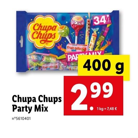 Promo Chupa Chups Party Mix chez Lidl