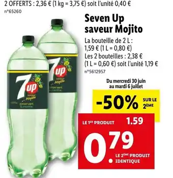 Lidl Seven Up saveur Mojito offre