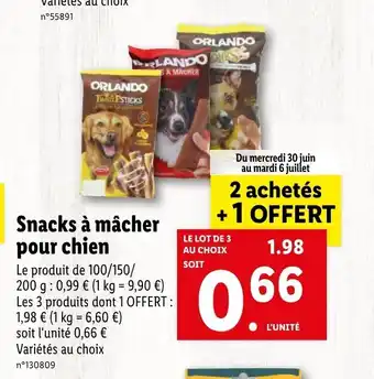 Lidl Snacks à mâcher pour chien offre