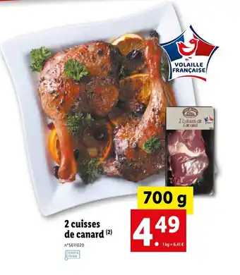 Lidl 2 cuisses de canard offre