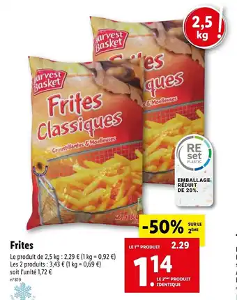 Lidl Frites offre