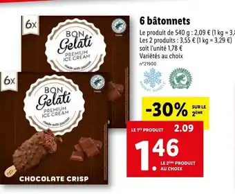 Lidl 6 bâtonnets offre