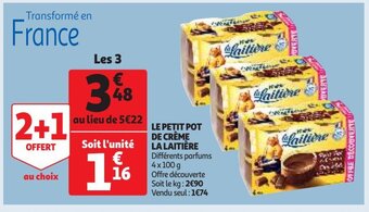 Auchan Supermarché Le Petit Pot de Creme La Laitière offre
