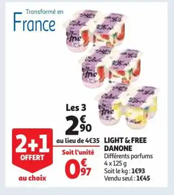 Auchan Supermarché Light & Free Danone offre