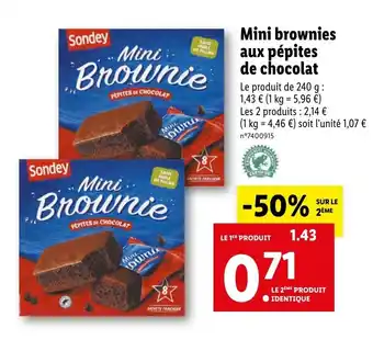Lidl Mini brownies aux pépites de chocolat offre