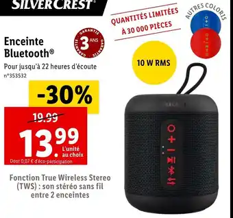 Lidl Enceinte Bluetooth offre